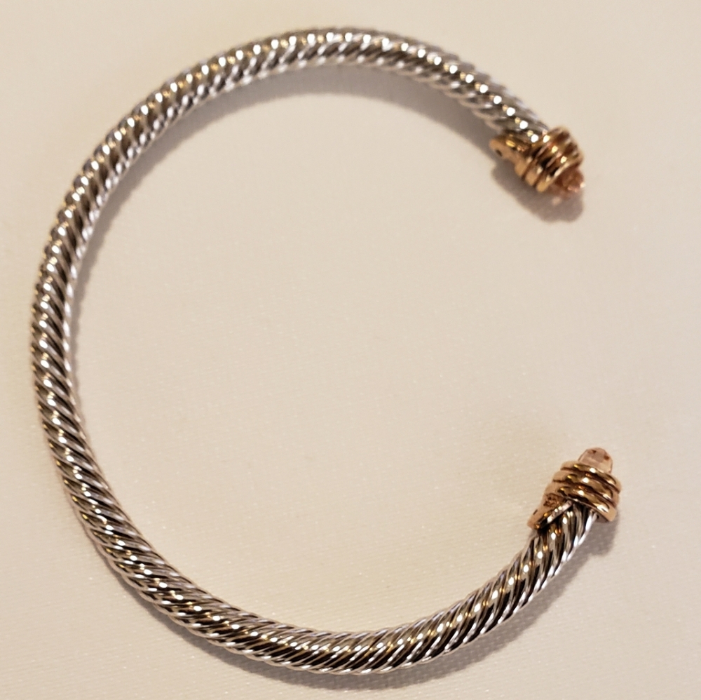 Designer inspired sterling silver cuff